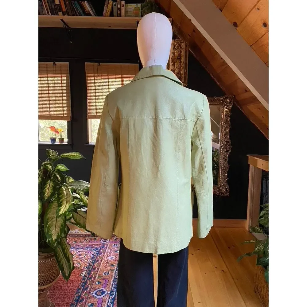 Green Leather Jacket Vintage